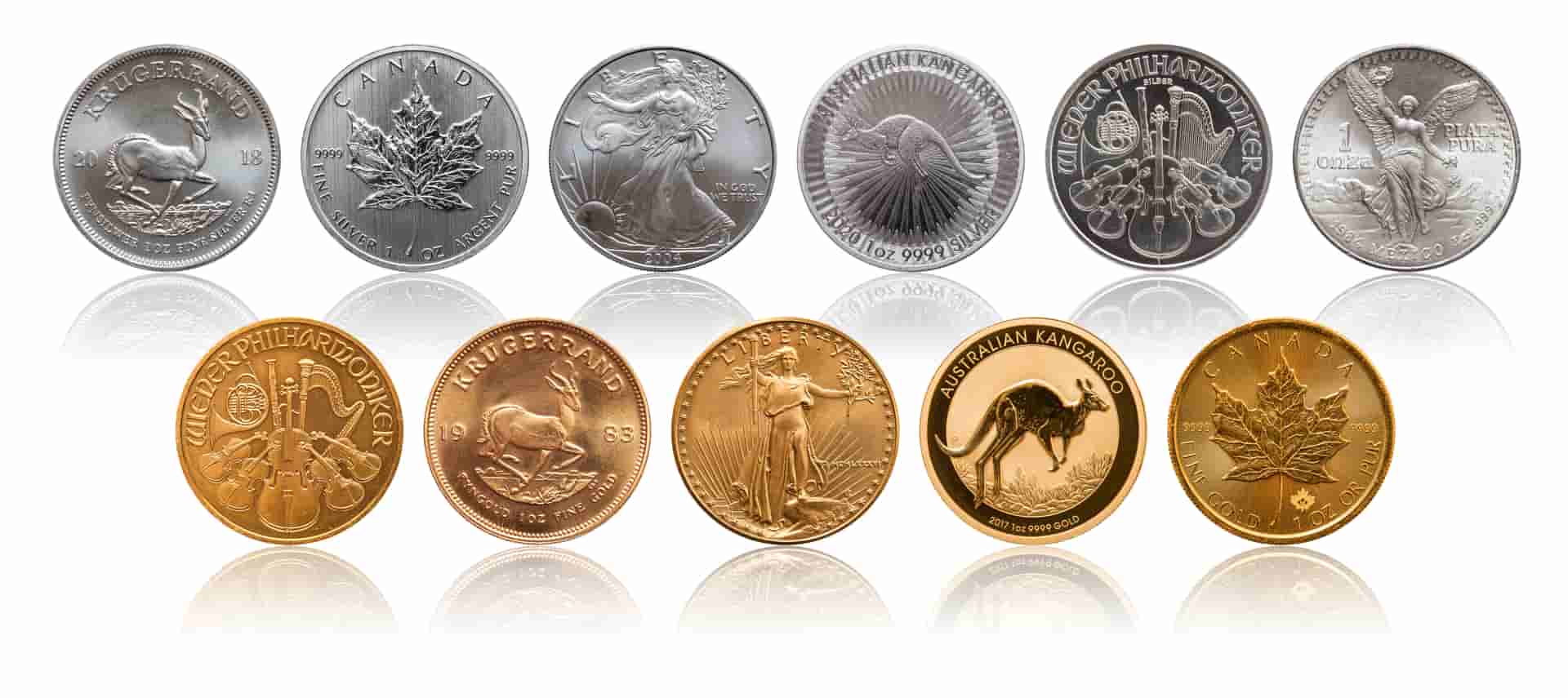 Types of coins that we buy in gold and silver bullion