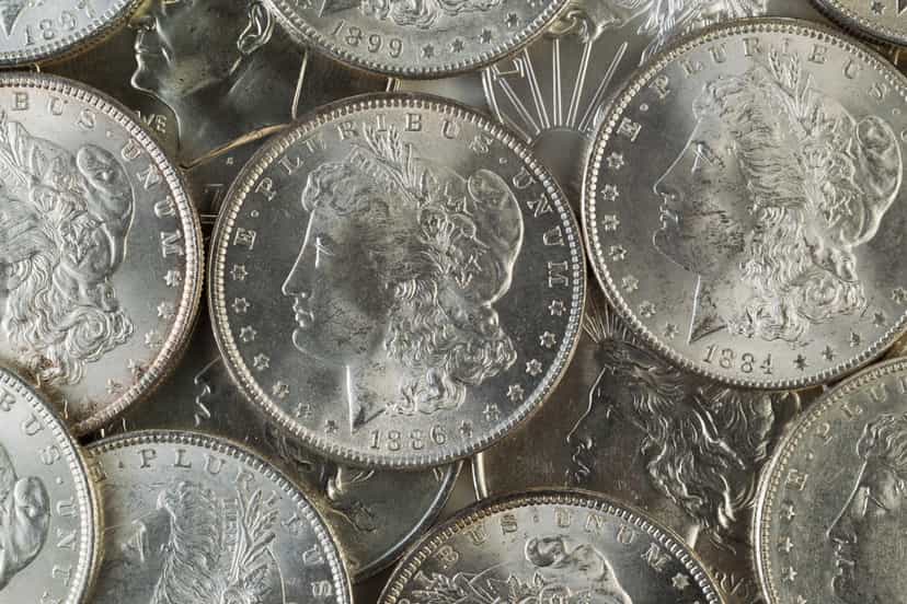 Historic Morgan silver dollars